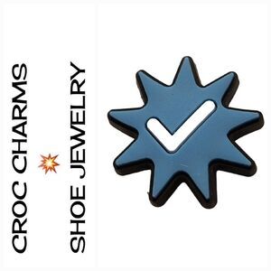 6/$20 * Shoe Charm * ✔️ Check Mark 🌟 Blue Star Rubber Band Clog Shoe Jewelry